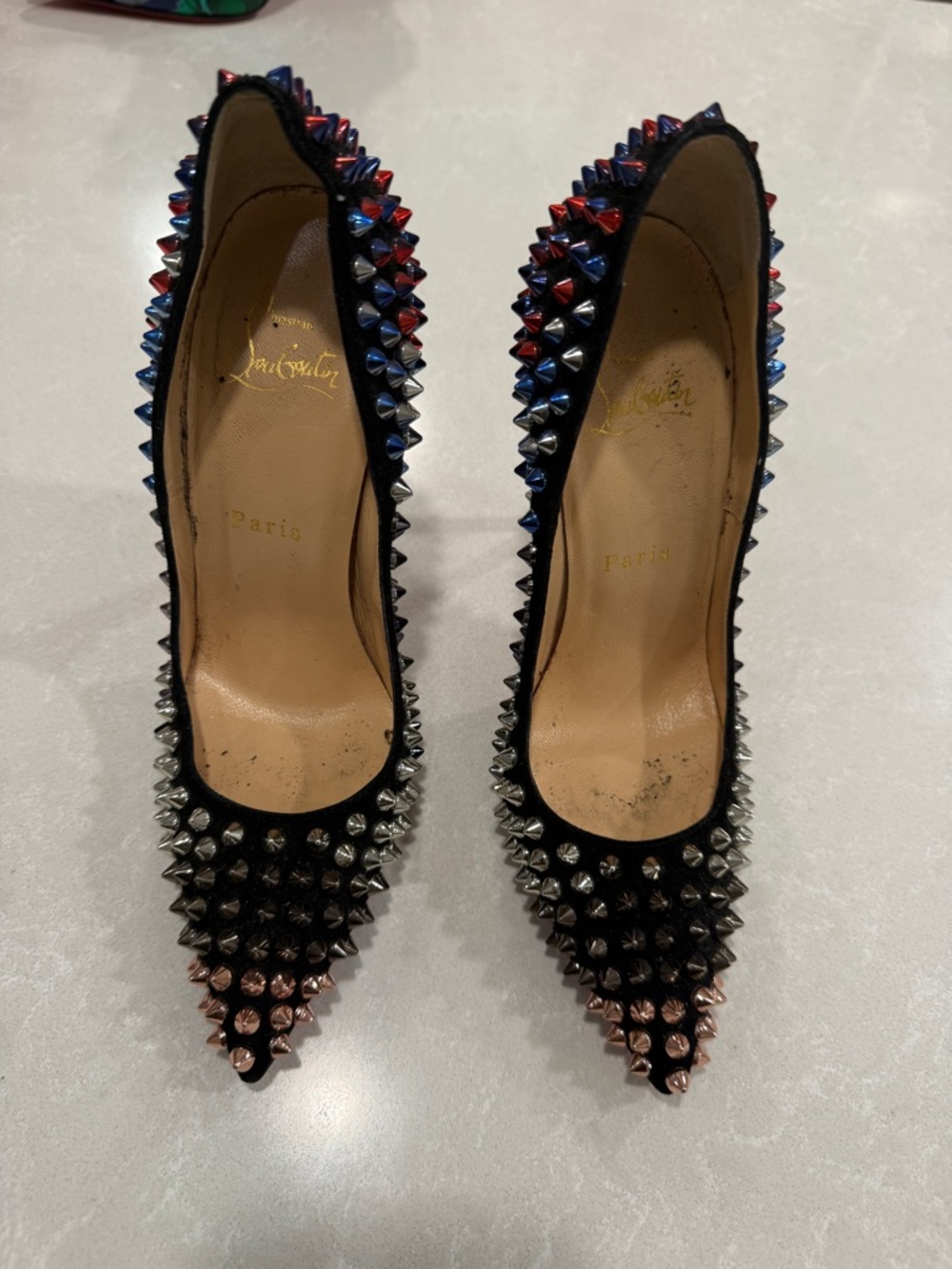 So Kate Spiked 120 Veau Christian Louboutin- 36